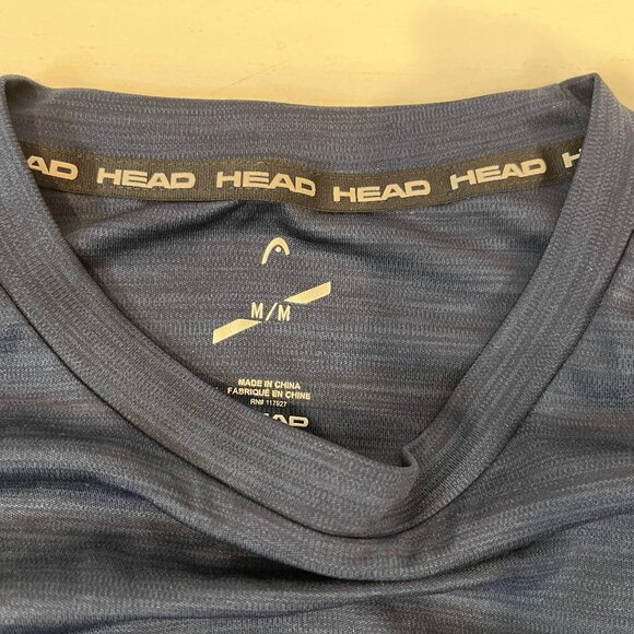 HEAD Men’s Navy Blue Athletic Performance T-Shirt - Size Medium - Picture 5 of 5